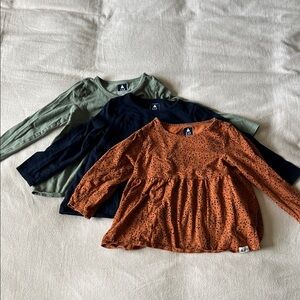 Organic Cotton GAP Toddler Peplum Shirts Size 4T (Set of 3)